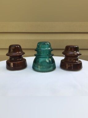 (3) VTG Insulators, Hemingray  Glass , Pinco & Locke Ceramic (Please Read)